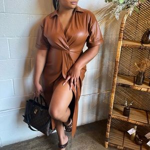 Zara Faux Leather Dress